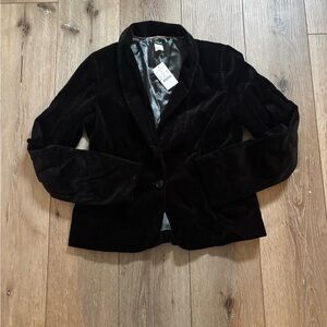J crew velvet blazer size 8 nwt